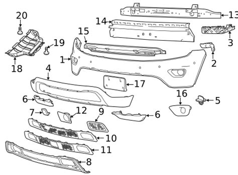 Bumper Components Front For Jeep Grand Cherokee Mopar Parts