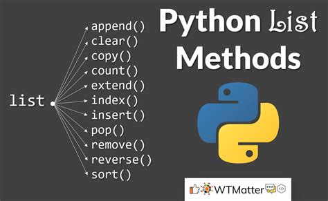 A Black And White Photo With The Words Python List Method In Its Center