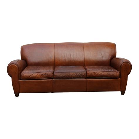 Distressed Leather Sofa Chairish