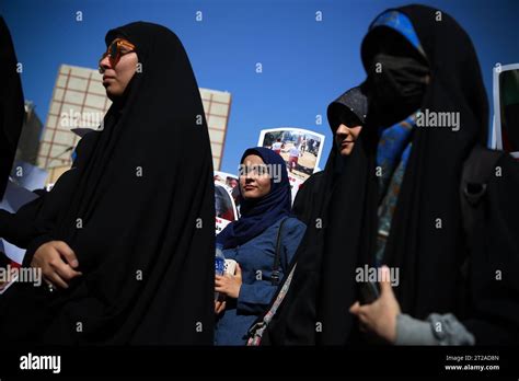 Tehran Iran 18th Oct 2023 Demonstrators Rally In Support Of