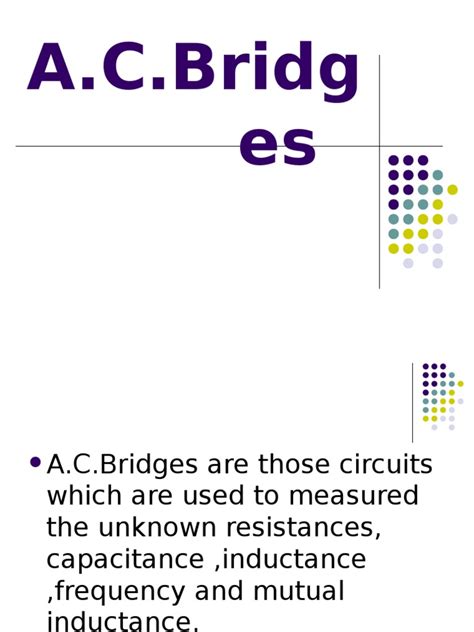 Ac Bridge | PDF | Inductance | Capacitor