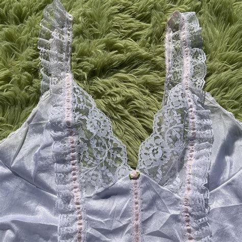 White Lace Lingerie Top Beautiful Vintage Depop