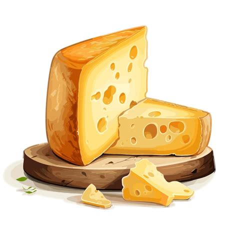 Vector De Queso Neufchatel Sobre Un Fondo Blanco Vector Premium