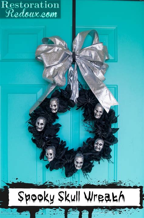 Super Spooky Skull Wreath Daily Dose Of Style