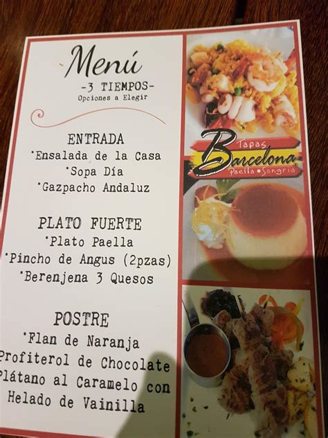 Menu At Restaurante Barcelona Tapas Puerto Vallarta Puerto Vallarta