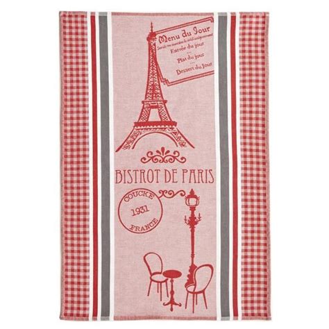 Coucke Bistrot De Paris French Jacquard Dish Towel Striped Design