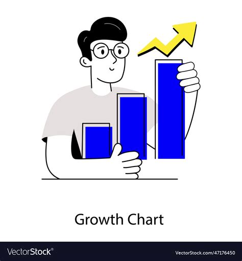 Growth chart Royalty Free Vector Image - VectorStock