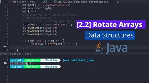 Rotate Array In Java Youtube