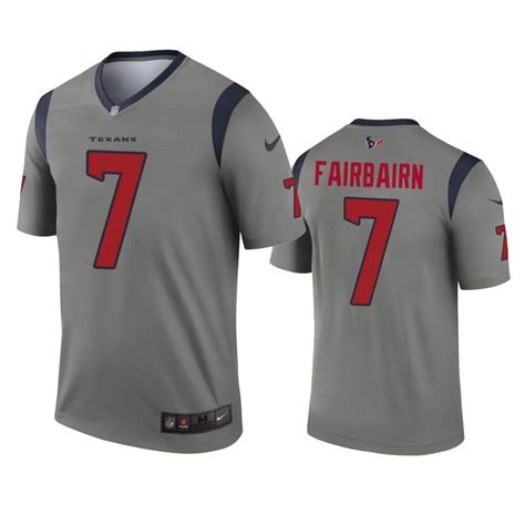 Houston Texans Kaimi Fairbairn Gray Inverted Legend Jersey Bluefink