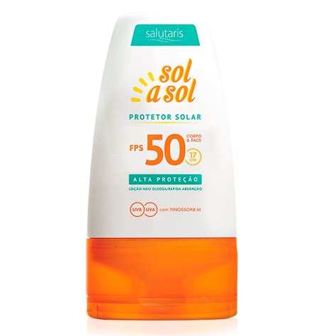Proteto Sola Bom Comprar - PROTETOR SOLAR FPS 50 SOL A SOL - 120ml - Salutaris BR