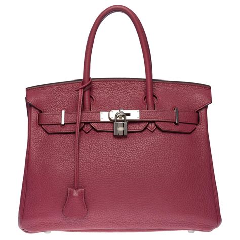 Hermès Splendide Sac à main Hermes Birkin 30 en cuir Togo bois de rose