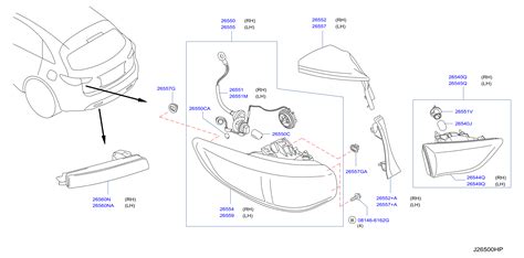 Infiniti Qx Sensory Back Up Light Right Ca A Genuine