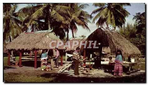 Carte Postale Semi Moderne Seminole Indian Village At Musa Isle Home Of