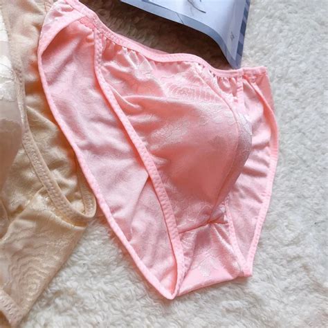 Sexy Mens Ice Silk Low Rise Pink Briefs Lingerie Low Rise Mens