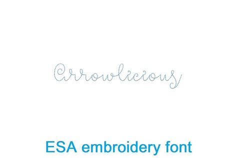 Arrolicious Bean Stitch Esa Embroidery Font Etsy