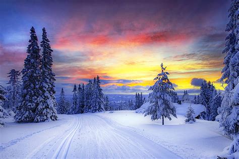 Winter Sun Sun Sunset Woman Clouds Snowy Splendor Pathway Path