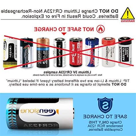 RCR123A Rechargeable Batteries Keenstone 8PCS 3 7v 750mAh Rechargeable