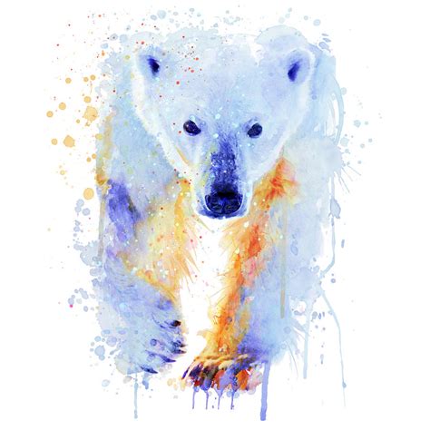 Polar Bear Painting By Marian Voicu Fine Art America