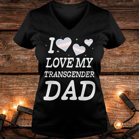 I Love My Transgender Dad Twinkle Hearts Shirt Hoodie Sweater