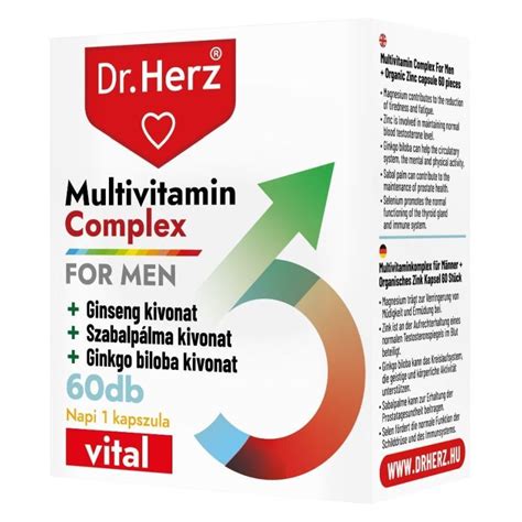 2795 Ft Dr Herz multivitamin férfiaknak kapszula 60db Herbaposta