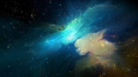 Teal Nebula Space