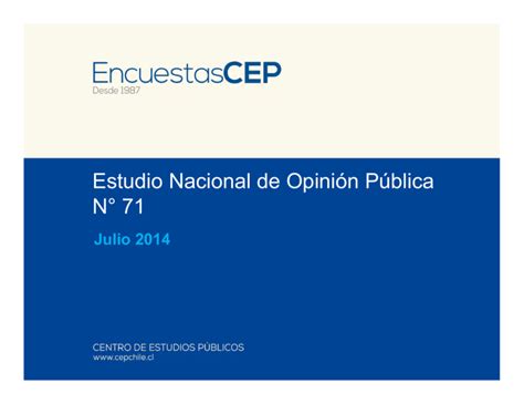 Encuesta CEP Julio 2014