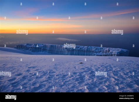 Glacier On Mount Kilimanjaro Uhuru Peak Top Of Africa Trekking To