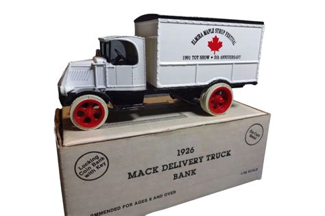 1991 Collectible 1921 Mack Delivery Truck Bank Elmira Maple Syrup