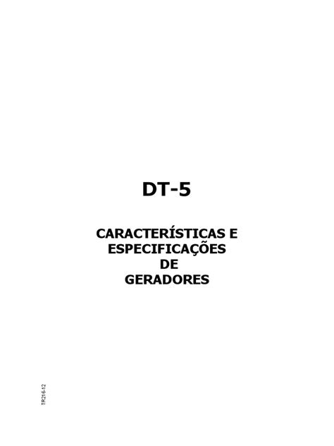 PDF Caracteristicas E Especificacoes De Geradores DOKUMEN TIPS