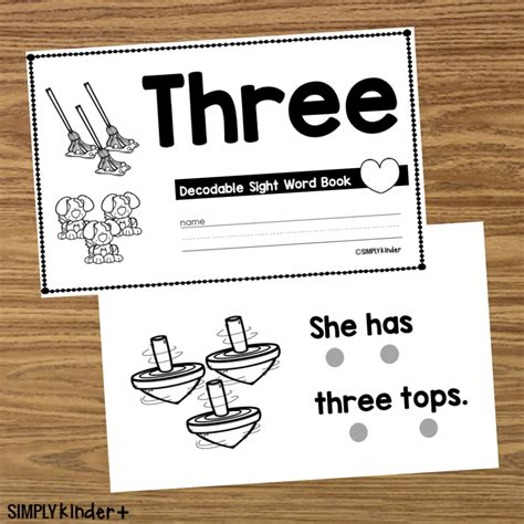 Three Sight Word Book Activities Simply Kinder Plus