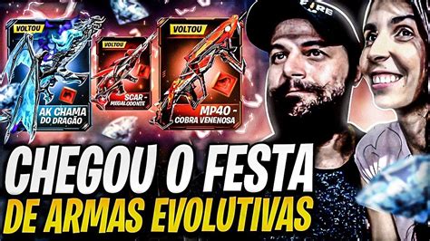 Free Fire Ao Vivochegou A Festa Das Evolutivasdesafiante Sem Dobro