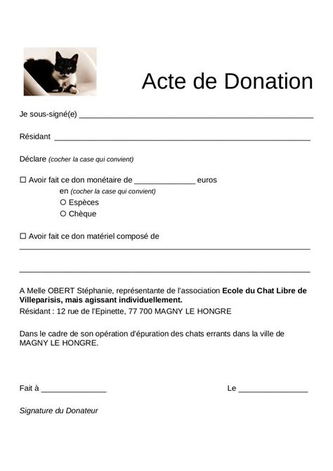 Comment Faire Une Attestation De Donation Modèles2Lettres