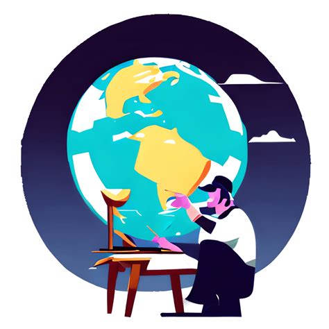 Old Cartographer Making A Map · Creative Fabrica