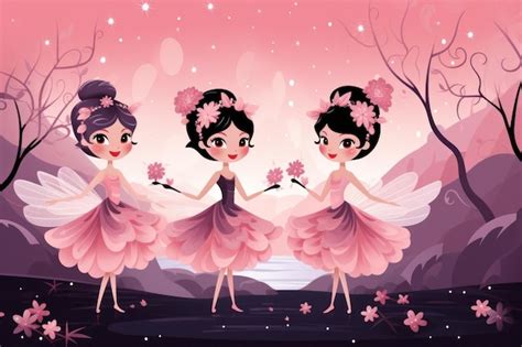 Premium Ai Image Whimsical Sugarplum Fairies Bringing Sweetness And Joy To The Holiday Season