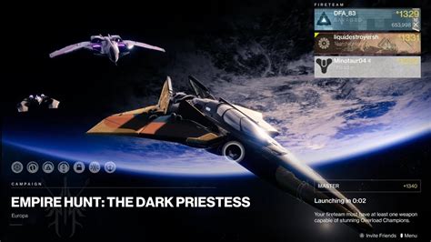 Empire Hunt The Dark Priestess Master Destiny 2 Beyond Light YouTube