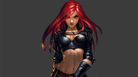 Redhead Anime League Of Legends Lips Katarina League Of Legends