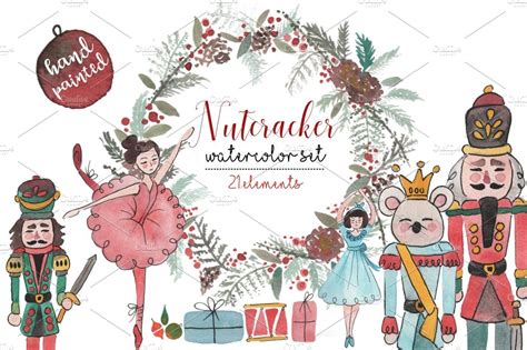 Nutcracker Watercolor Set MasterBundles