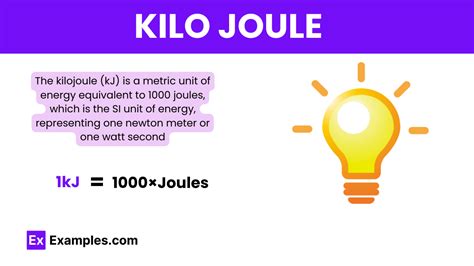 KiloJoule Definition Formulas Conversion Table Multiples Uses