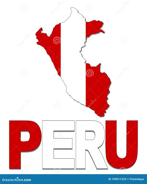 Ilustracion De Peru Mapa Y Bandera De La Ilustracion Y Mas Vectores