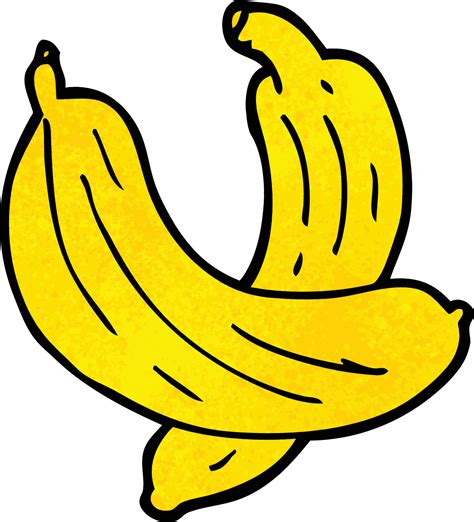 Cartoon Doodle Pair Of Bananas 12162298 Vector Art At Vecteezy