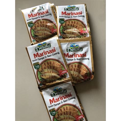 Jual 4 SACHET Desaku Marinasi Bumbu Tempe Dan Ikan Goreng 15 Gr