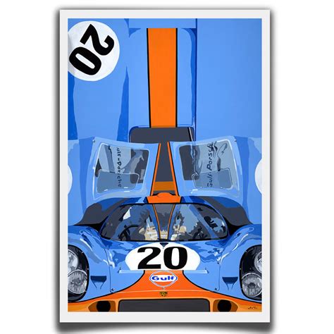 Porsche 917 K Gulf racing limited edition print | Etsy