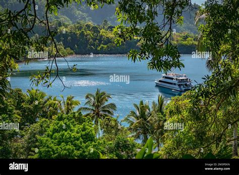 Liveaboard In The South Pacific In Papua New Guinea At Tropical Island