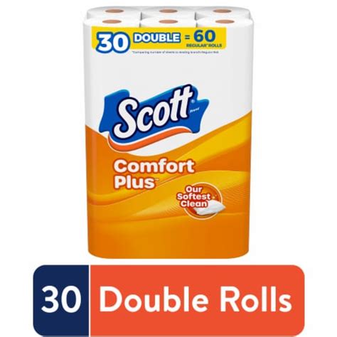 Scott ComfortPlus 1 Ply Toilet Paper Double Rolls 30 Rolls QFC