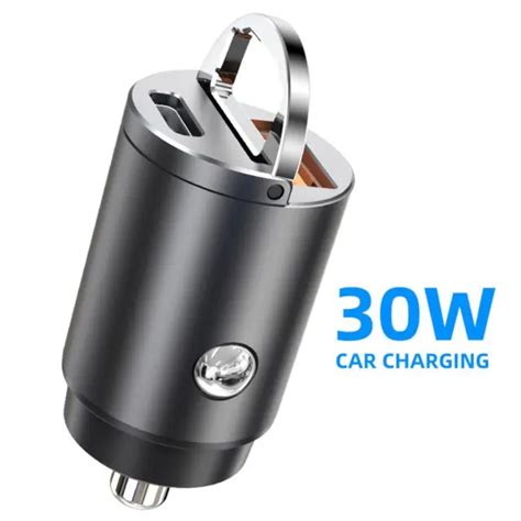 Mini Dual Usb Type C Pd Car Phone Charger 30w Charge Adapter Accessorie ь√ Eur 731 Picclick Fr