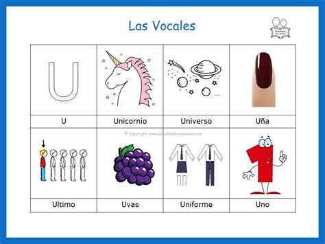 Palabras Que Inician Con La Vocal U Biblia Para Niños Vocales Para