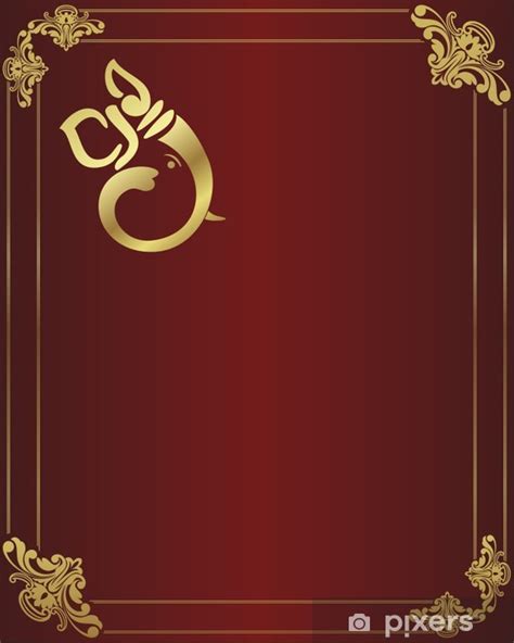 Sticker Ganesha Hindu Wedding Card Royal Rajasthan India Pixersus