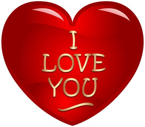 I Love You Heart PNG Clipart Image | Gallery Yopriceville - High ...