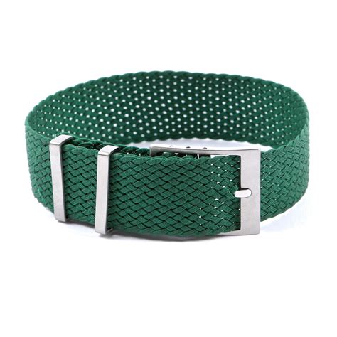 Watchstrapson Style Perlon Watch Strap Green 20 Mm