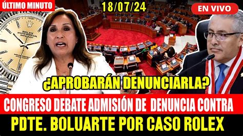 ÚLTIMO MINUTO CONGRESO DEBATE DENUNCIA CONTRA PDTE DINA BOLUARTE POR